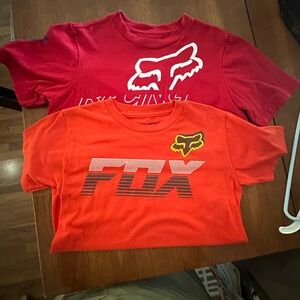 Fox Red and Orange Short Sleeve Tees for Action Sports